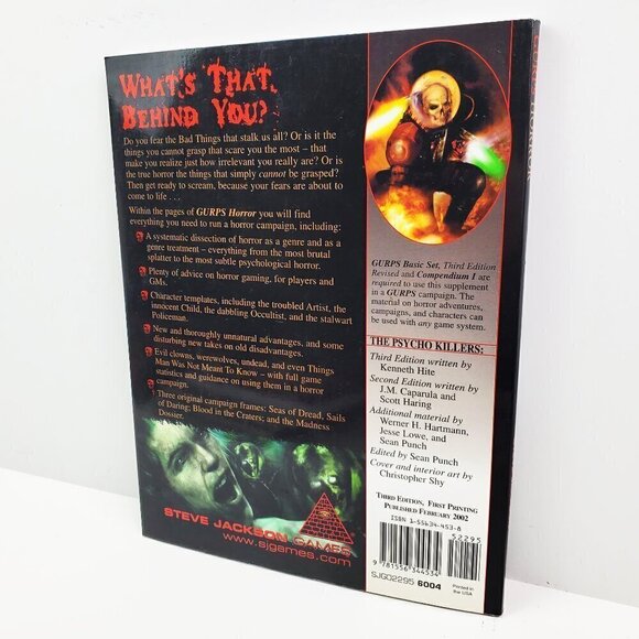 GURPS Horror RPG Book Third Edition Kenneth Hite Steve Jackson Games 2019 - Picture 2 of 9